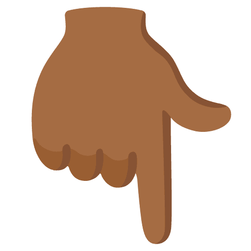 Backhand Index Pointing Down: Medium-dark Skin Tone