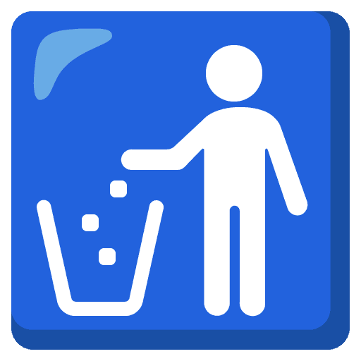 Litter in Bin Sign