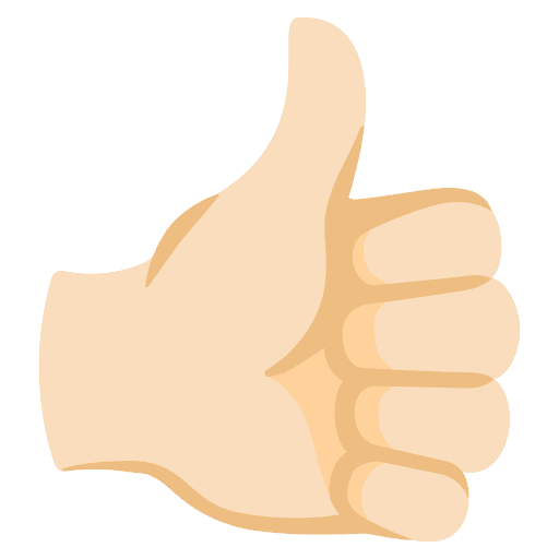 Thumbs Up: Light Skin Tone