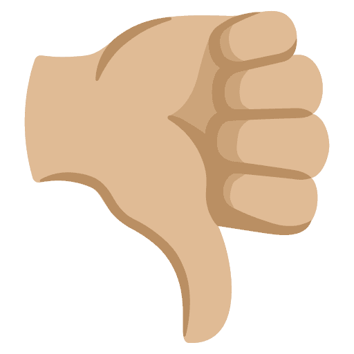 Thumbs Down: Medium-light Skin Tone