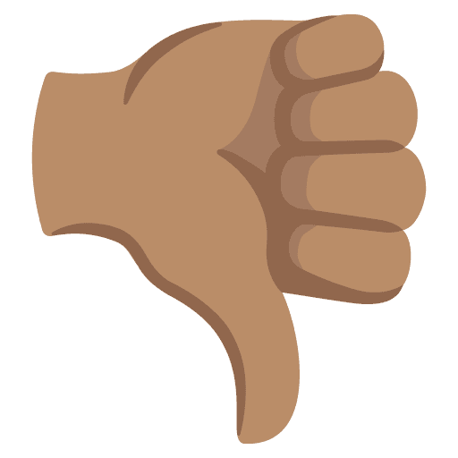 Thumbs Down: Medium Skin Tone