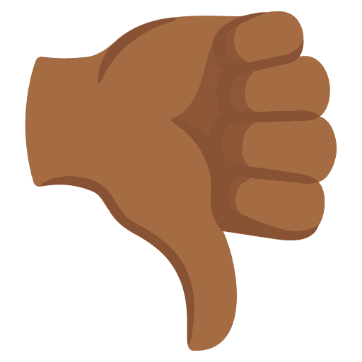 Thumbs Down: Medium-dark Skin Tone