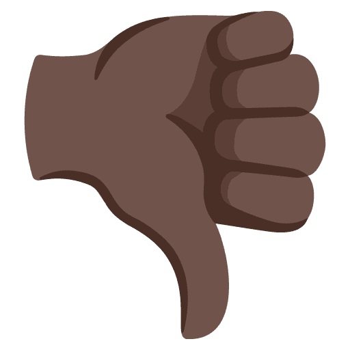 Thumbs Down: Dark Skin Tone