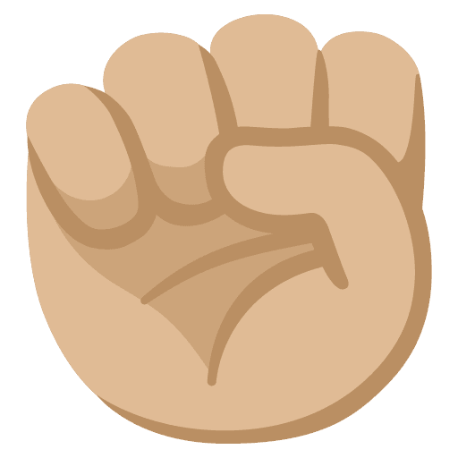 Raised Fist: Medium-light Skin Tone
