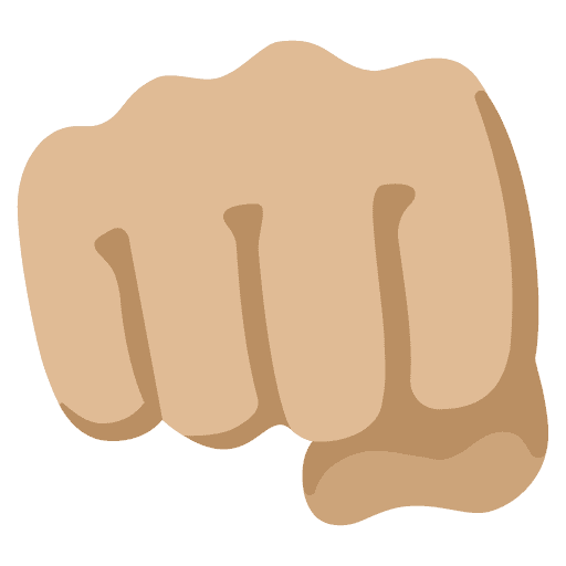 Oncoming Fist: Medium-light Skin Tone