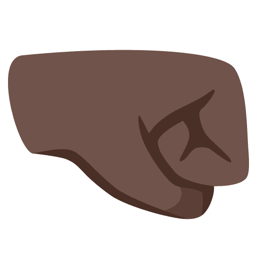 Right-facing Fist: Dark Skin Tone