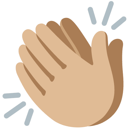 Clapping Hands: Medium-light Skin Tone