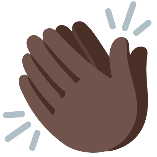 Clapping Hands: Dark Skin Tone