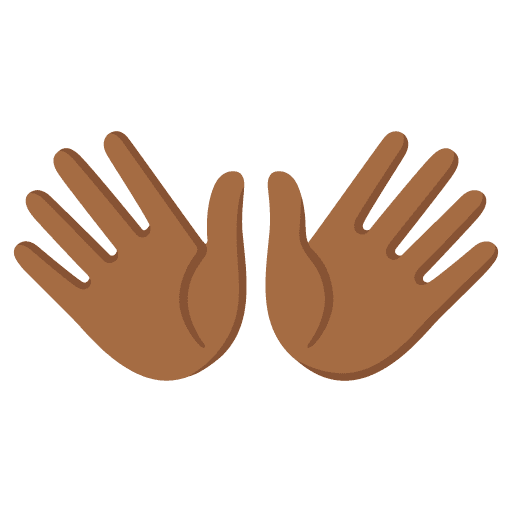 Open Hands: Medium-dark Skin Tone