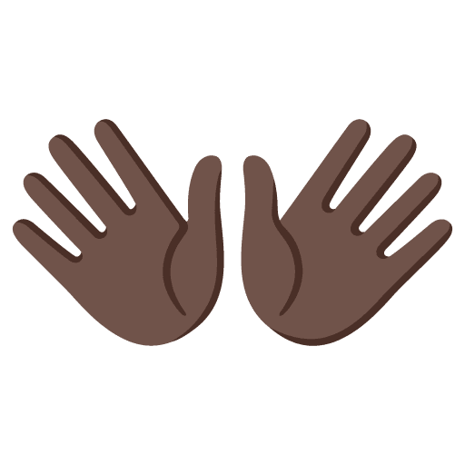 Open Hands: Dark Skin Tone