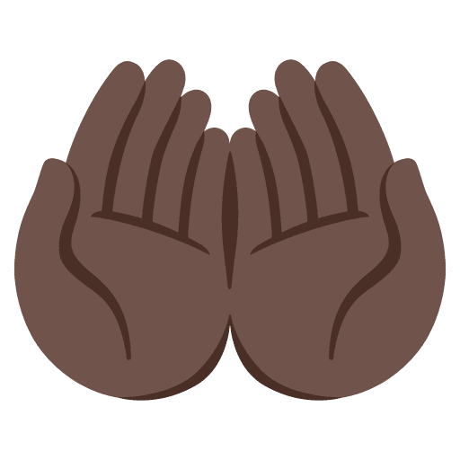 Palms Up Together: Dark Skin Tone