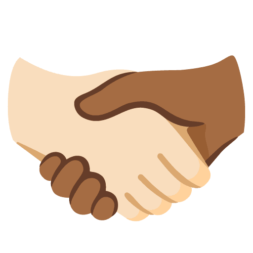 Handshake: Light Skin Tone, Medium-dark Skin Tone