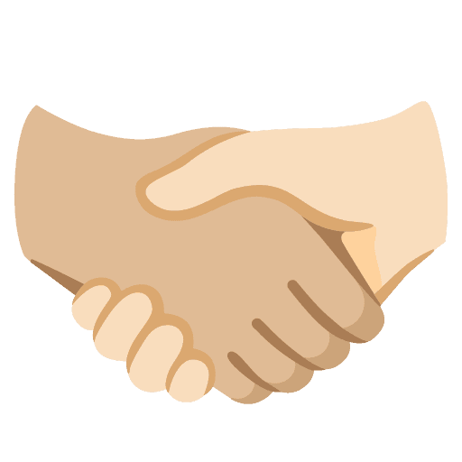 Handshake: Medium-light Skin Tone, Light Skin Tone