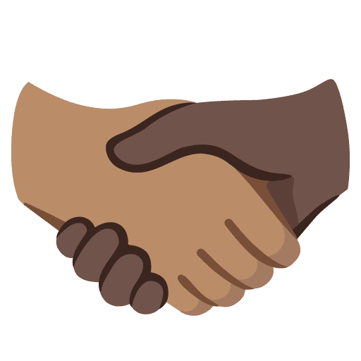 Handshake: Medium Skin Tone, Dark Skin Tone