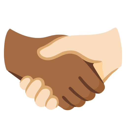 Handshake: Medium-dark Skin Tone, Light Skin Tone