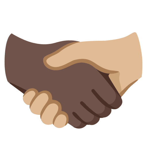 Handshake: Dark Skin Tone, Medium-light Skin Tone