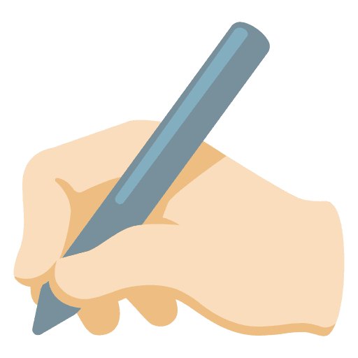 Writing Hand: Light Skin Tone