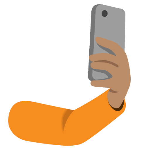 Tangan Selfie: Kulit Sedang
