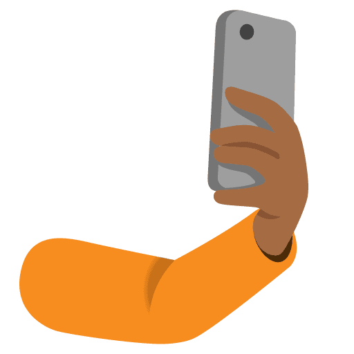 Tangan Selfie: Kulit Gelap-Sedang