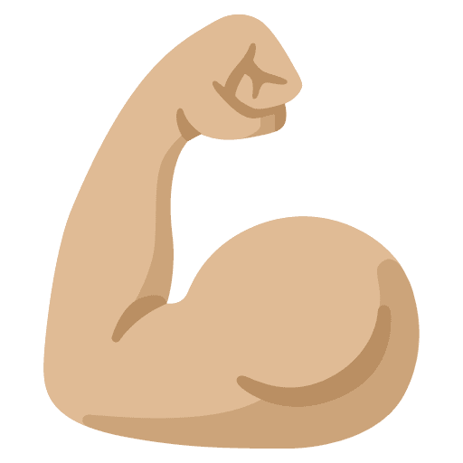 Flexed Biceps: Medium-light Skin Tone