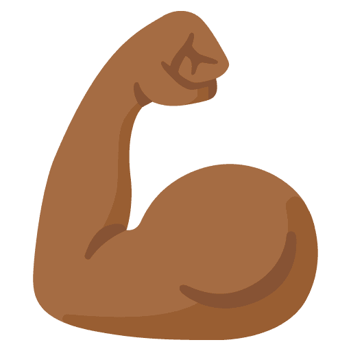 Flexed Biceps: Medium-dark Skin Tone