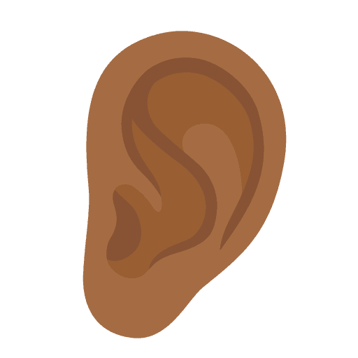 Ear: Medium-dark Skin Tone