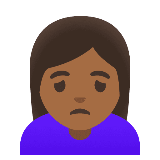 Woman Frowning: Medium-dark Skin Tone