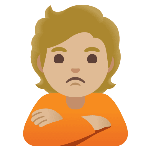 Person Pouting: Medium-light Skin Tone