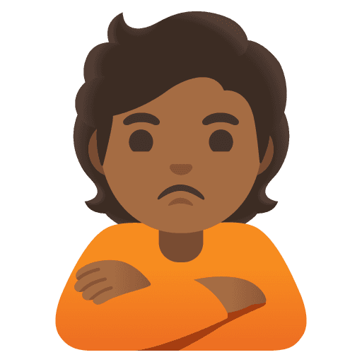 Person Pouting: Medium-dark Skin Tone