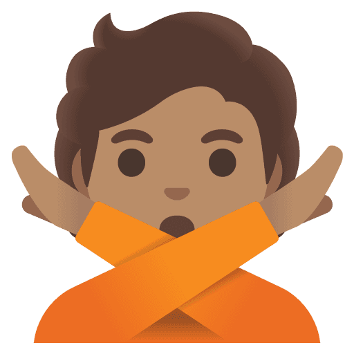 Person Gesturing NO: Medium Skin Tone