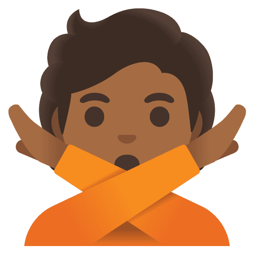 Person Gesturing NO: Medium-dark Skin Tone