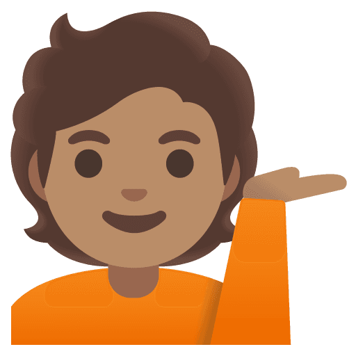 Person Tipping Hand: Medium Skin Tone