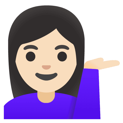 Woman Tipping Hand: Light Skin Tone
