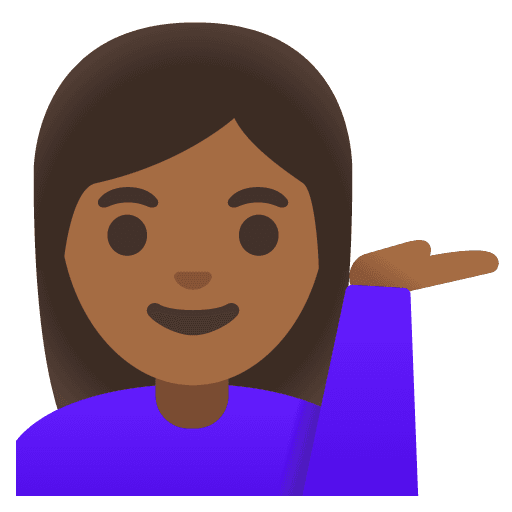 Woman Tipping Hand: Medium-dark Skin Tone