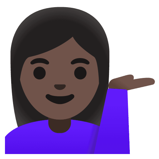Woman Tipping Hand: Dark Skin Tone