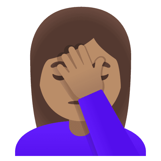 Woman Facepalming: Medium Skin Tone