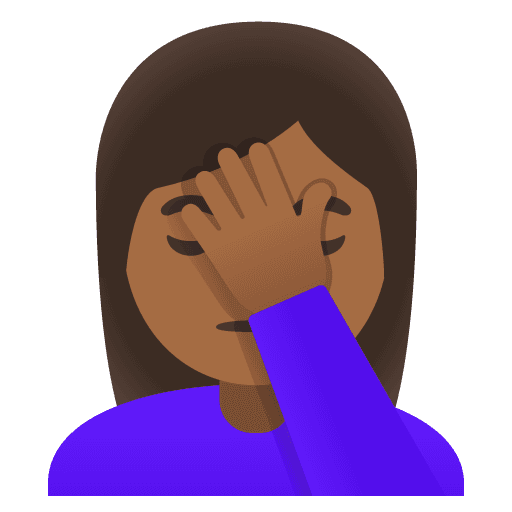 Woman Facepalming: Medium-dark Skin Tone