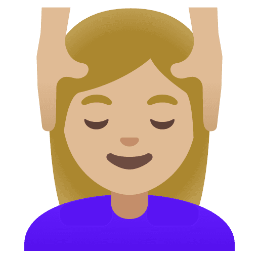 Woman Getting Massage: Medium-light Skin Tone