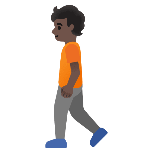 Person Walking: Dark Skin Tone
