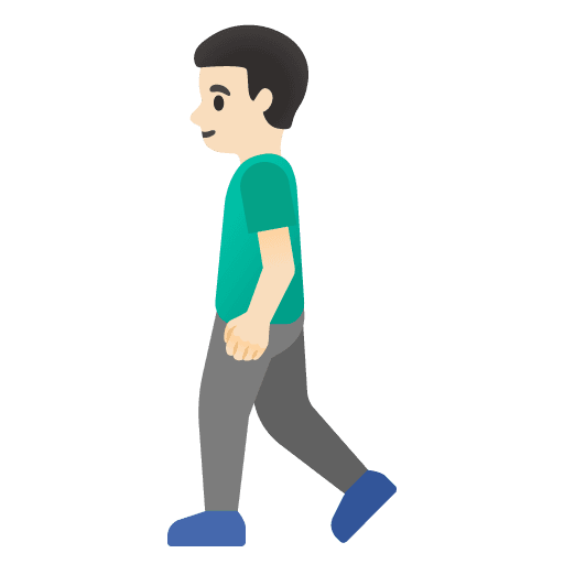 Pria Berjalan Kaki: Kulit Cerah