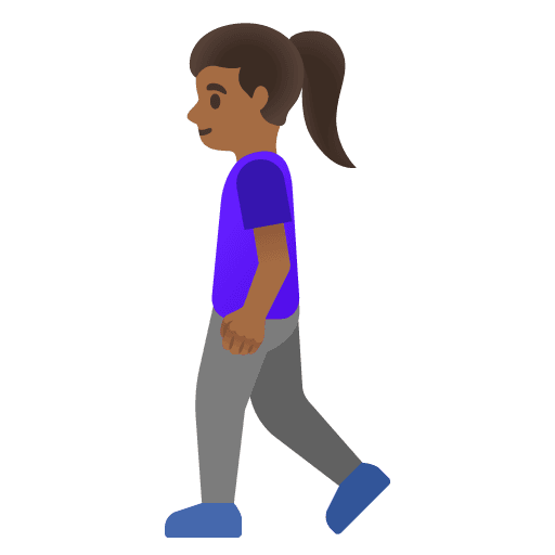 Woman Walking: Medium-dark Skin Tone