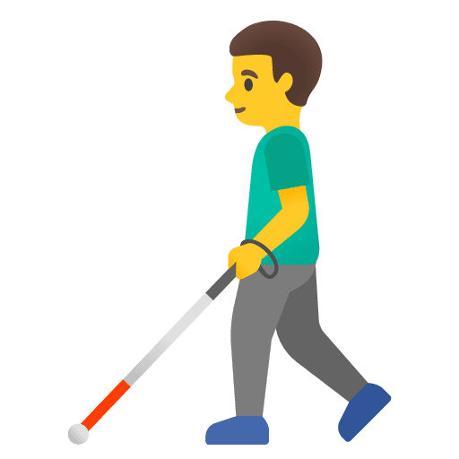 Man with White Cane