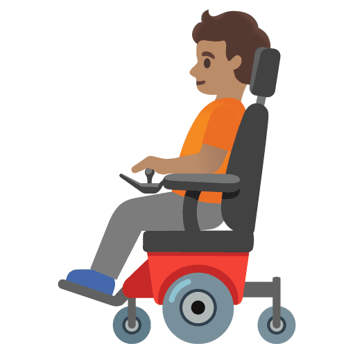 Orang dengan Kursi Roda Bermotor: Kulit Sedang