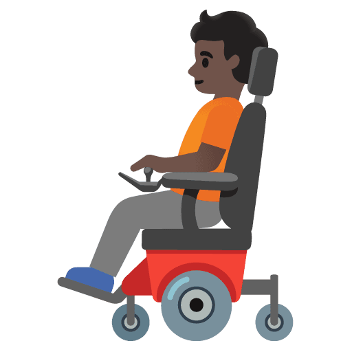 Person in Motorized Wheelchair: Dark Skin Tone
