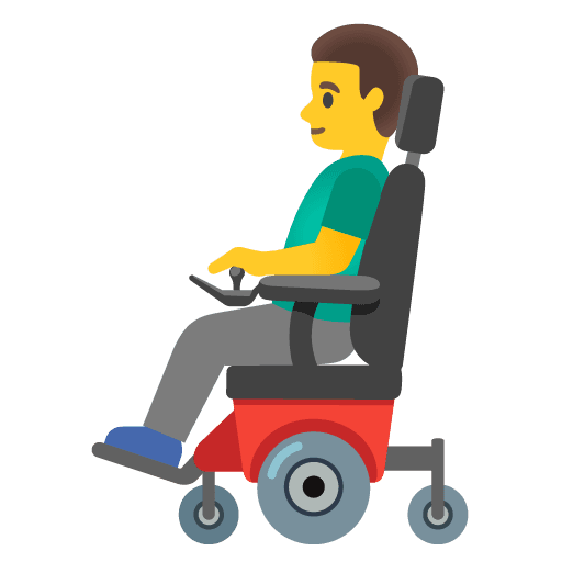 Man in Motorized Wheelchair