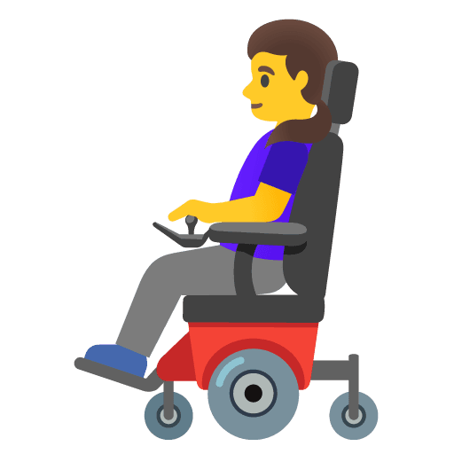 Woman in Motorized Wheelchair