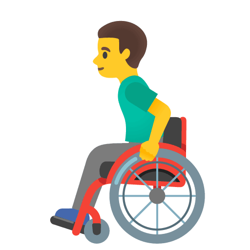 Man in Manual Wheelchair