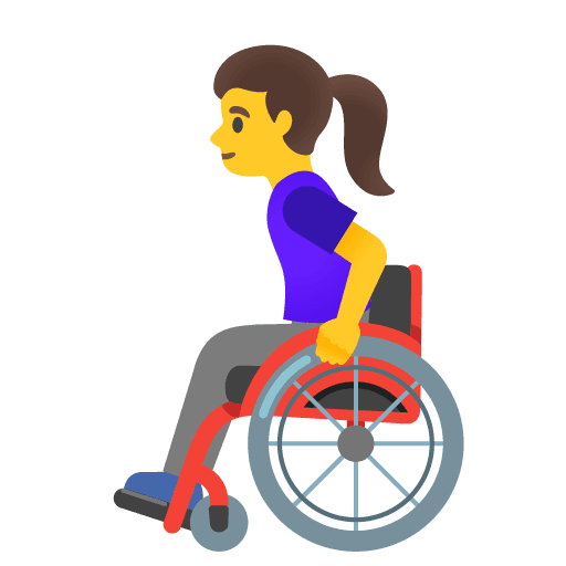 Woman in Manual Wheelchair