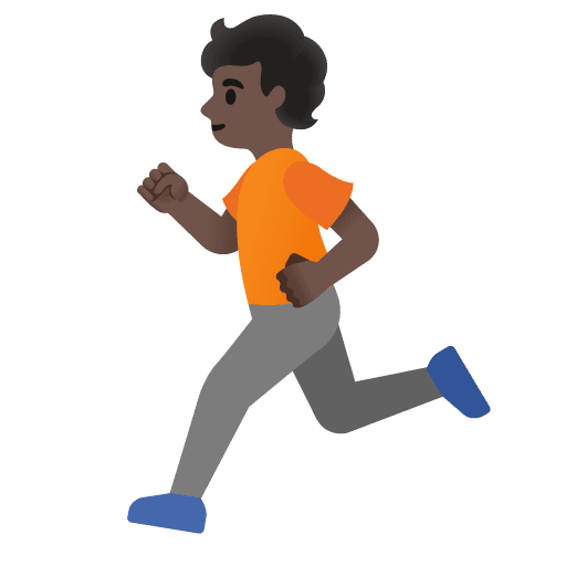 Person Running: Dark Skin Tone