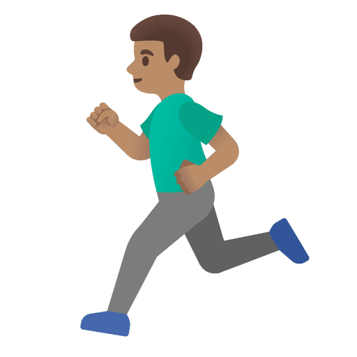 Man Running: Medium Skin Tone